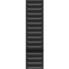 Microsonic Apple Watch Series 12 42MM Kordon Leather Link Band Siyah