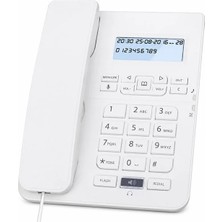 Karel TM-145 Kablolu Ekranlı Krem Masaüstü Telefon