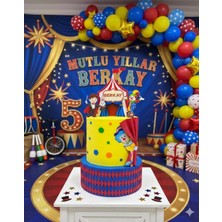 Ogela Party Özel Tasarım Sirk Konsept Maket Pasta -Circus Prop Cake Pasta -Maket Pasta - Doğum Günü Pastası