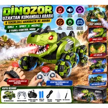 Trust Store Uzaktan Kumandalı Dinozor T-Rex Rc Araba – 8 Tekerlekli Akrobatik, 360° Dönen, LED Işıklı, Sprey ve Müzikli