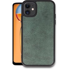 Apple iPhone 11 Kılıf Aras Deri Kapak - Koyu Yeşil