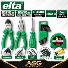 Elta 5’li Hırdavat Seti – Yan Keski, Karga Burun, Tornavida, Allen ve 5 M Metre