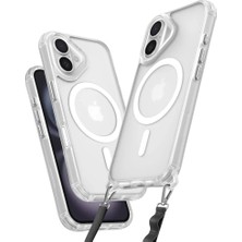 Apple iPhone 16 Plus Kılıf Enka Magsafe Silikon Kılıf - Şeffaf
