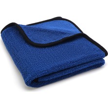 Happy Trend Oto Kurulama Havlusu 50X70 cm - Mikrofiber Araç Kurulama Bezi, Çift Katman Bukle Doku, Süper Emici Araba Kaporta ve Cam Kurutma Havlusu, Çizmez, Iz ve Hav Bırakmaz, Gece Mavisi