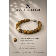 8 mm Odun Jasper Taşı Doğal Taş Bileklik