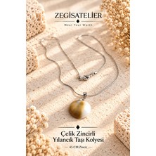 Yılancık Taşı Kolye - Doğal Yılancık Taşı