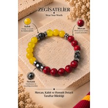 Galatasaray Doğal Taş Bileklik - Galatasaray Taraftar Bilekliği