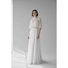 Bride In Love Inci ve Boncuk Işlemeli Pelerin