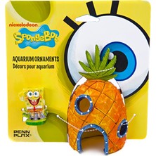 Happy Trend Sünger Bob ve Ananas Evi Akvaryum Süsü | 2 Parça Set | Tatlı Veya Alt Su Tankları Için Harika