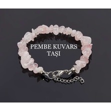 Grs Oyuncak Kırık Doğaltaş Pembe Kuvars Bileklik 141014