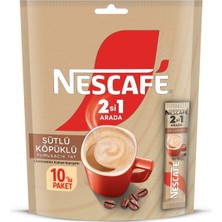 Nescafe Nescafé 2si 1 Arada Sütlü Köpüklü 10'lu Paket 100 G - 7 Adet