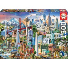 Happy Trend 1500 Parça Kuzey Amerika Sembolleri Puzzle