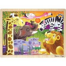 Happy Trend & Doug 12937 Ahşap Yapboz, Safari, 24 Parça