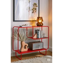 717 Design Alana H Metal Dresuar Konsol 90 x 33 x 80 cm Kırmızı