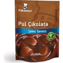 Pakmaya Şeker Ilavesiz Vegan Pul Çikolata 70 G - 8 Adet