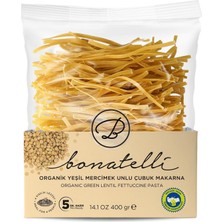 Bonatelli Organik Yeşil Mercimek Çubuk Makarna 400G - 4 Adet