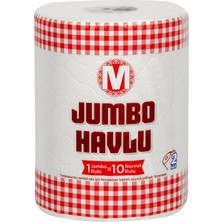 Migros Içten Çekmeli Jumbo Havlu 1=10 Rulo - 8 Adet