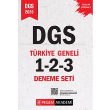 TeknoKapsül Pegem Yayınları 2026 Dgs Tamamı Çözümlü Türkiye Geneli 1-2-3 Deneme Seti