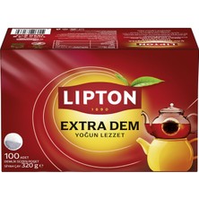 Lipton Extra Dem Demlik Süzen Poşet Siyah Çay 100'LÜ 320 G - 3 Adet