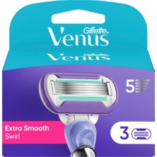 Gillette Venus Extra Smooth Swirl Yedek Bıçak Kadın 3'lü - 5 Adet