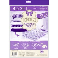 Homebasix Vakumlu Hurç 4'lü Set (Xl - 2xxl - Jumbo) - 5 Adet