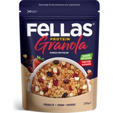 Fellas Vegan Protein Granola Kırmızı Meyveler 270 G - 3 Adet