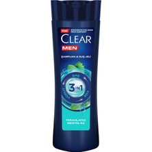 Clear Men 3 In 1 Şampuan & Duş Jeli Ferahlatıcı Mentol Etkisi Saç Yüz Vücut Için 350 ml - 7 Adet