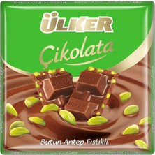 Ülker Bütün Antep Fıstıklı Sütlü Kare Çikolata 65 G - 7 Adet