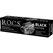 R.O.C.S. Rocs Black Edition Kömür Ile Beyazlatıcı Diş Macunu 60 ml / 74 G - 4 Adet