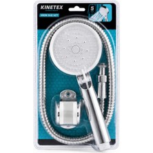 Kinetex KTX-3550/51 Krom-Siyah Duş Seti - 5 Adet
