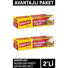 Koroplast Buzdolabı Poşeti Büyük Boy 2 Adet x 20'li - 8 Adet