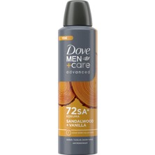 Dove Men+ Care Sandalwood & Vanilla Erkek Deodorant 150 ml - 7 Adet