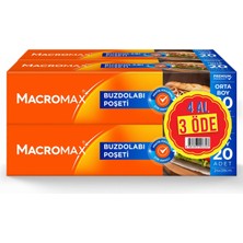 Macromax Buzdolabı Poşetı (3+1) Orta Boy 80'li - 8 Adet