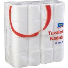 Aro 2 Katlı Tuvalet Kağıdı 32'li Paket - Eriyen Yapı 6'li Avantaj Paketi - 6 Adet