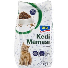 Aro Yetişkin Kedi Maması 1,5 kg Kuzu Etli Pirinçli Kuru Mama 4'li Avantaj Paketi - 4 Adet