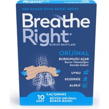 Breathe Right Büyük Boy Burun Bantları 10'lu - 7 Adet