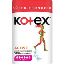 Kotex Ultra  Active Süper Ekonomik Paket Uzun 16'lı - 5 Adet