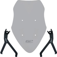 GP Kompozit Mondial 125 Drift L 2018-2026 Uyumlu Ön Tur Camı Füme - 55 cm