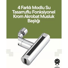 Nemere İthalat Krom Musluk Başlığı | 4'ü 1 Arada Su Çıkışı | Kolay Montajlı Nemere Ithalat