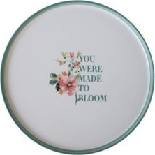 Keramika Çiçek Motto Pasta Tabak 22 cm - 8 Adet