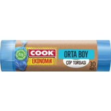 Cook Geri Dönüşüm Çöp Torbası Orta Boy 30'lu - 5 Adet
