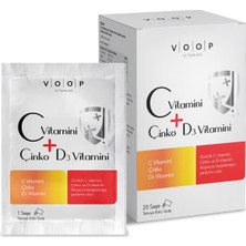 Voop C Vitamini D3 Vitamini Çinko Portakal Aromalı 20 Saşe x 4.5g - 3 Adet