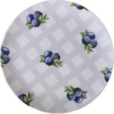 Keramika Meyve Dekorlu Pasta Tabak 21 cm - 7 Adet
