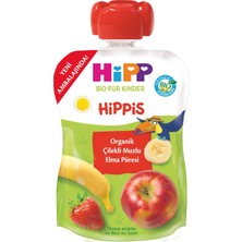Hipp Organik Çilekli Muzlu Elma Püresi 100 G - 7 Adet