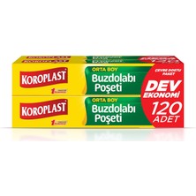Koroplast Dev Ekonomi Buzdolabı Poşeti (3+1) Orta 120'LI - 8 Adet