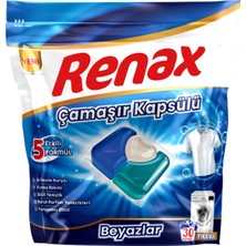 Renax Çamaşır Kapsülü Beyazlar 30'lu 480 G - 5 Adet