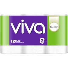 Viva Selection 3 Katlı Tuvalet Kağıdı 12'li - 8 Adet