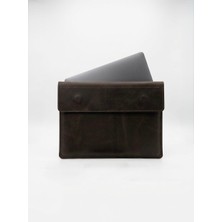 Natay Leather %100 Hakiki Deri Unısex El Dikimi MacBook Air 13.3 Inç Kılıf Çantası (32X25 Cm)