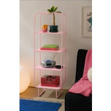 717 Design Alana D Metal Kitaplık 45 x 33 x 150 cm Pembe