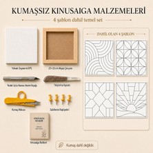 Kitier Kinusaiga Hobi Malzemeleri Çerçeveli Set – 4 Görsel Şablonlu, Kumaş Dahil Değildir